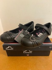 KANGOL GIRLS BLACK LEATHER