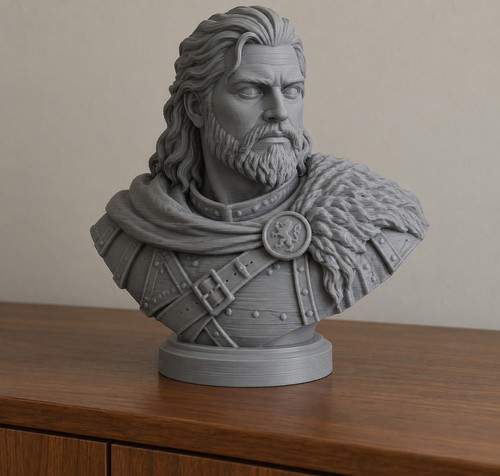 Medieval warrior bust statue - warrior,