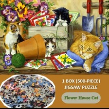 500 Piece Puzzle Flower House