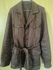 SUITSUPPLY Irish Linen Sahara Safari Jacket Mens UK42 / EU52 Brown