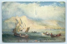 POSTCARD HASTINGS LINE FISHING