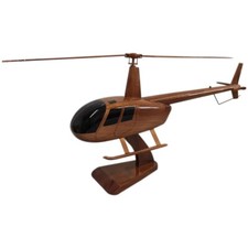 Robinson 44 Helicopter 4 Seat Civilian Wooden Desktop Model