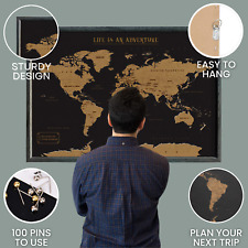 World Travel Map Pinboard |