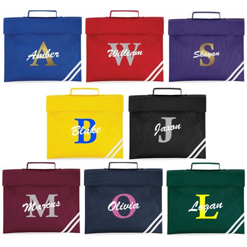 Personalised book bag colour - personalised,