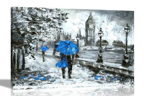 London couple with - with, umbrella