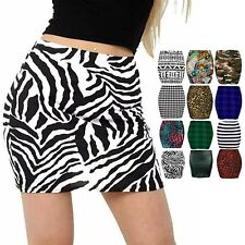 Womens Printed Mini Skirt