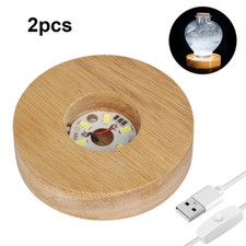 2xWooden LED Light Display