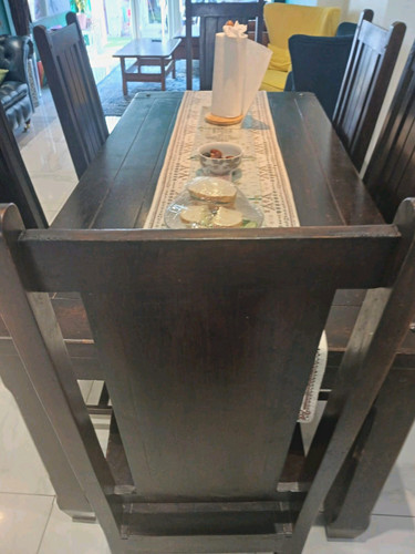 Dark wood rectangular - dark, dining