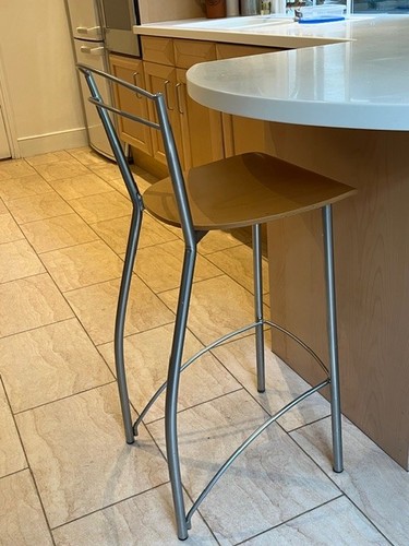 Contemporary brushed chrome