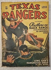 Texas Rangers Pulp August 1949 Vol. 35 #3 Rustlers of Black Ranger Jackson Cole