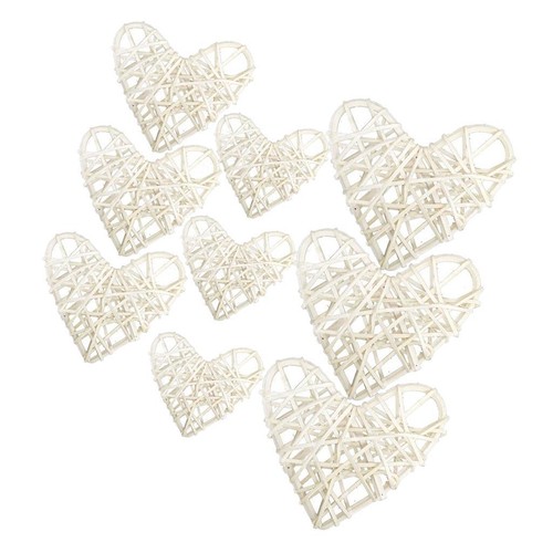 9pcs rustic heart - heart, balls