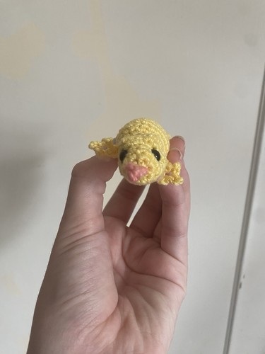 Crochet yellow lizard plushie - lizard,