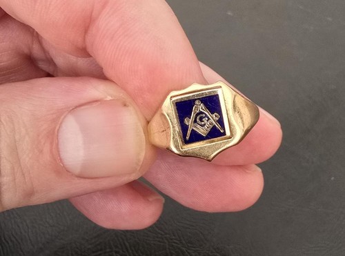 Masonic freemason 9ct gold - masonic,