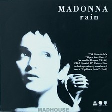 MADONNA Rain UK POSTER DISPLAY Flat  Promo Rare In-Store Only Mint