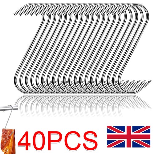40x stainless steel hooks - 40x, w/