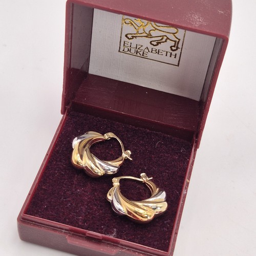 Elizabeth duke 9ct gold creole - 9ct,