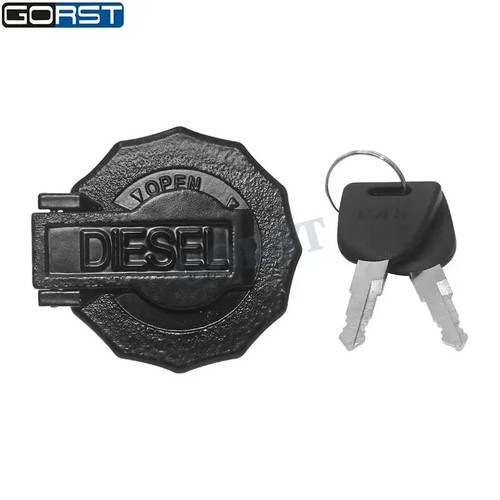 Fuel tank cap with key - with,
