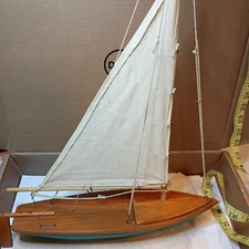 Vintage Wooden Pond Yacht