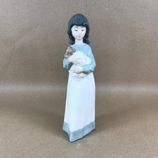NAO Lladro Girl With Puppy