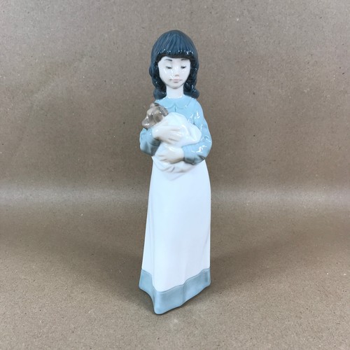 Nao lladro girl with puppy - nao,