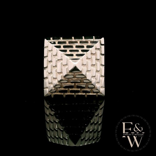 Sterling silver pyramid - silver,