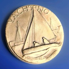 Vintage Yachting Award Medal Medallion Brass - Pinches London.