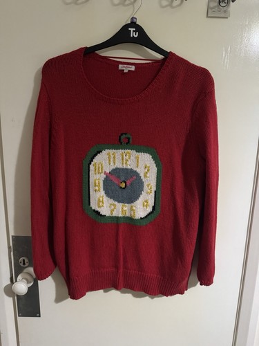 Cath kidston red knitted clock - cath,