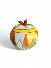 Clarice Cliff SUNGOLD LARGE APPLE JAMPOT C.1934