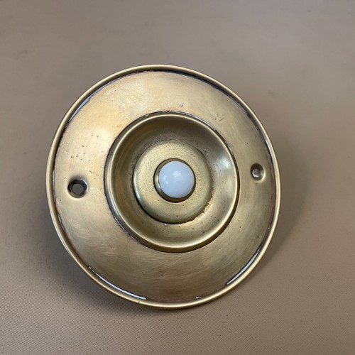 Antique brass door bell - antique, push