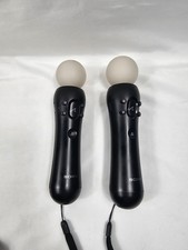 2 x PLAYSTATION MOVE MOTION CONTROLLER TWIN PACK V1 CECH-ZCM1E PS3/PS4 TESTED