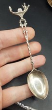Old Vintage/Antique 800 Silver Gondola Boat 4" Spoon. Italy Venice Romance Theme