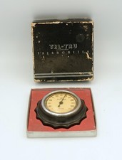 Vintage TEL-TRU Room Thermometer Desktop Wall Hanging Boxed WORKING
