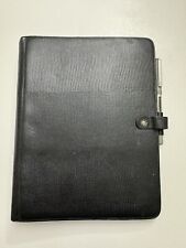 Vintage Deskfax Filofax DX1 CLF 7/8 Real Calf Leather Black with some inserts