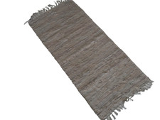 Leather Hearth Rug for fireplace, fire-resistant mat, CAMEL