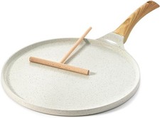 Non-Stick 30cm Pancake Pan | Ceramic Coating Dosa Crepe Flat Skillet