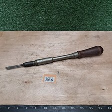 Vintage Stanley Yankee 130 Ratchet Screwdriver With One Flat Bit Old Tool (#386)