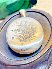 ANTIQUE VICTORIAN SILVER LOCKET 5.7 CM X 3.3 CM 1890S