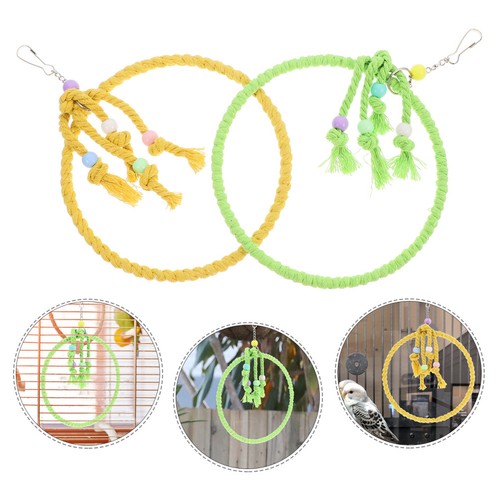 2pcs cotton rope bird perch - 2pcs,