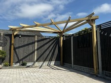 Corner pergola wooden - pergola,