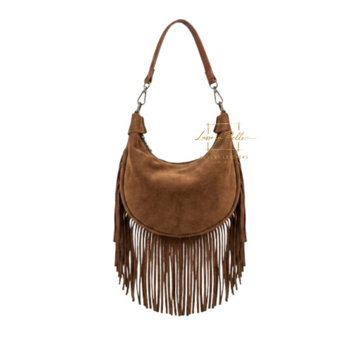 Genuine suede fringe - suede, shoulder