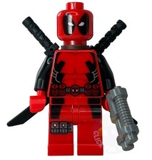 LEGO Super Heroes Deadpool Minifigure sh032 Marvel X Men From Wolverine 6866 VGC