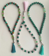 Semi-Precious Malachite Gemstone Islamic 33 Bead Prayer Tasbih - Islamic Gift.