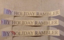3pcs BY HOLIDAY RAMBLER CAMPER