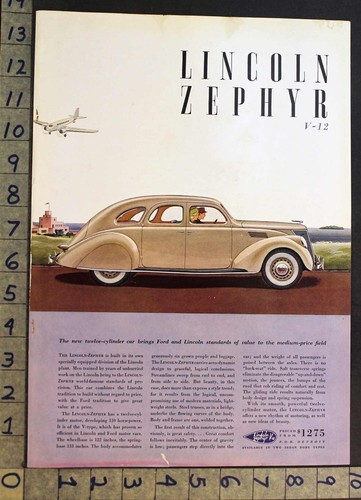 1936 lincoln zephyr sedan - 1936,
