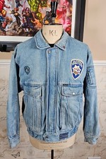 Vintage Wrangler Denim Jacket Fleece Lined Mens XL/2XL California Highway Patrol