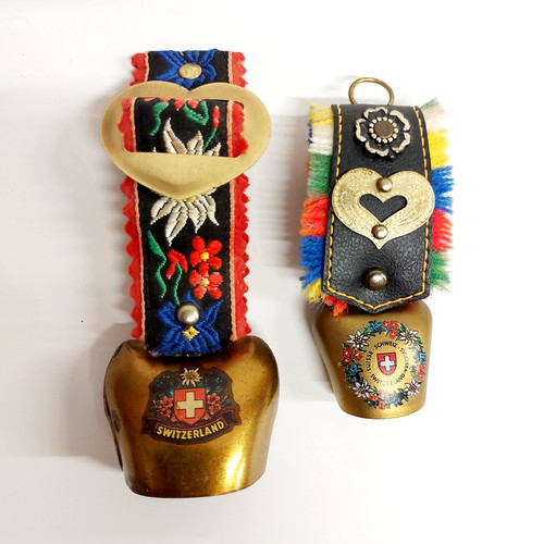 Vintage cow bells - bells, brass