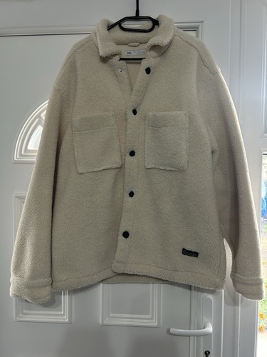 Zara faux shearling overshirt - zara,