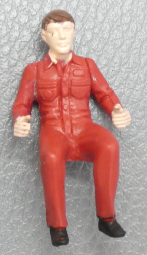 Britains red tractor driver - britains,