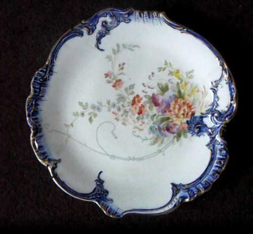 C1880 hand painted bone china - painted,