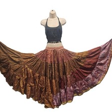 Silk Blend Sari 25 Yard Skirt